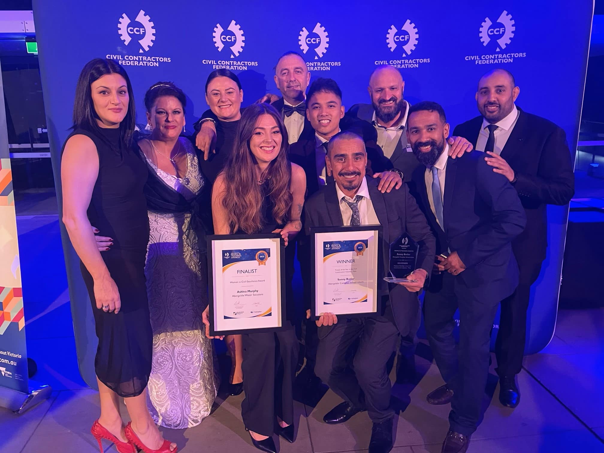 Abergeldie celebrates, with team members recognised amongst the